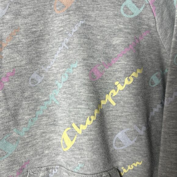 Lot Of 2- Champion Girls Black & Gray Pullover Logo Hoodies Sweater Size Small - Picture 7 of 9